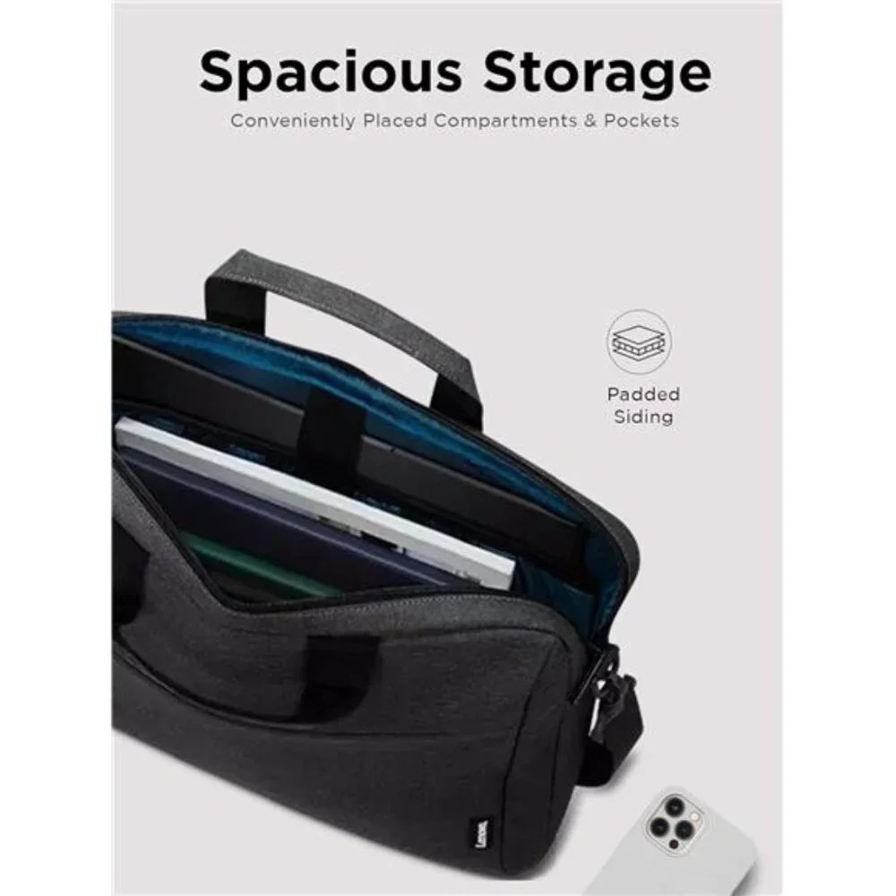 Laptop Bag T210, Messenger Shoulder Bag for Laptop or Tablet, Sleek,